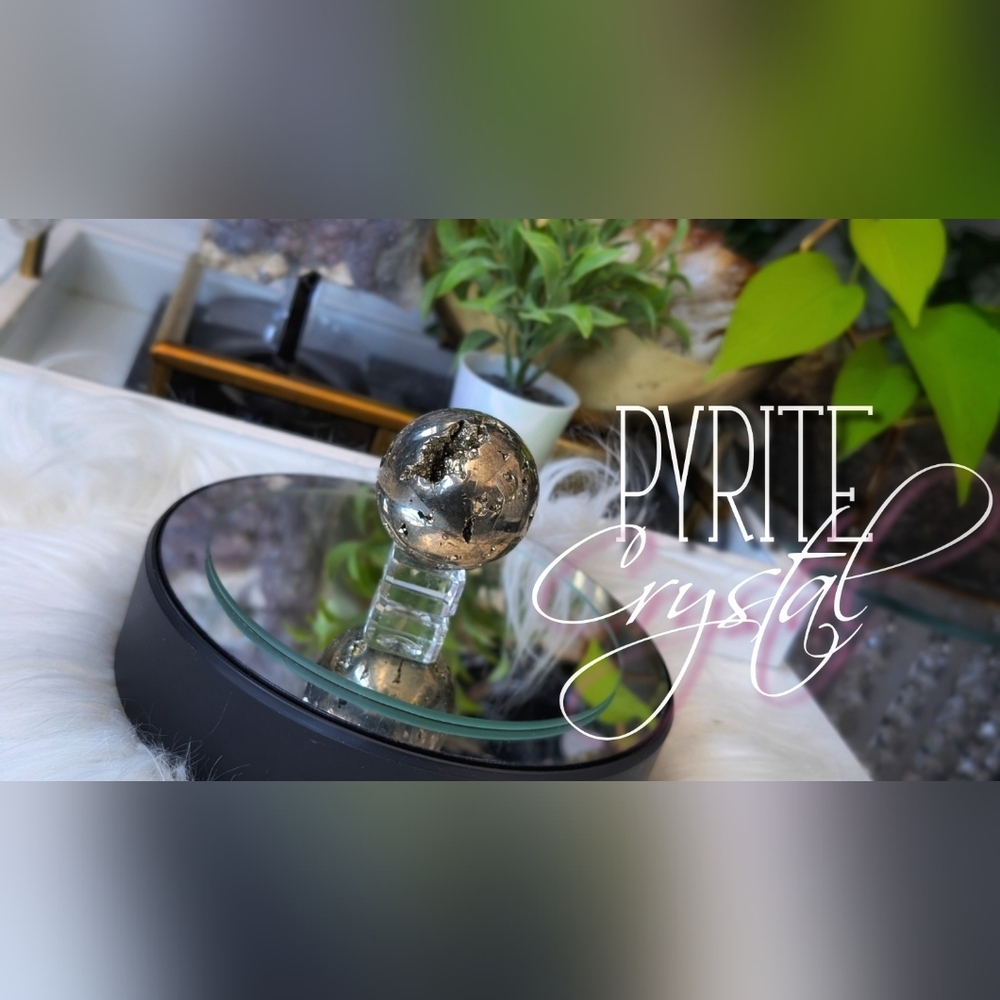 Peru Pyrite Crystal Sphere w/ Stand